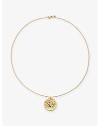 Monica Vinader - Sagittarius Zodiac 18Ct Vermeil Pendant Necklace - Lyst