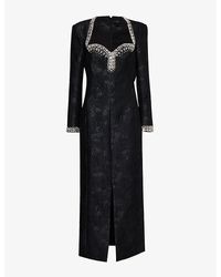 Huishan Zhang - Eleanor Crystal-embellished Jacquard Woven Maxi Dress - Lyst