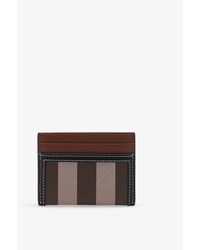 Burberry - Check-print Faux-leather Card-holder - Lyst