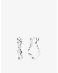 Sif Jakobs - Ellera Waves Pianura Grande Rhodium-Plated Sterling- Earrings - Lyst