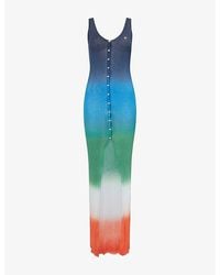 CASABLANCA - Ribbed Cotton-Blend Maxi Dress - Lyst