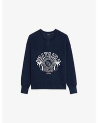 Zadig & Voltaire - Logo-Print Cotton-Jersey Sweatshirt - Lyst