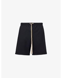 Fear Of God - Brand-patch Drawstring-waist Cotton-blend Shorts - Lyst