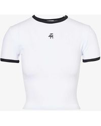 4th & Reckless - Livv Baby Logo-print Stretch-woven Blend T-shirt - Lyst
