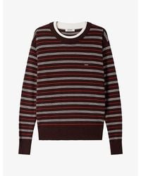 Sandro - Striped Wool Sweater - Lyst