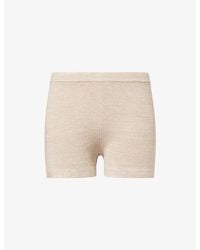 Lounge Underwear - Logo-Embroidered Ribbed Stretch-Knit Shorts - Lyst