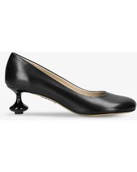 Loewe - Toy Sculpted-heel Leather Heeled Courts - Lyst