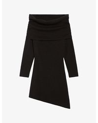 Claudie Pierlot - Off-the-shoulder Knitted Mini Dress - Lyst