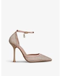 Steve Madden - Sparx M Charm-Embellished Heeled Woven Courts - Lyst