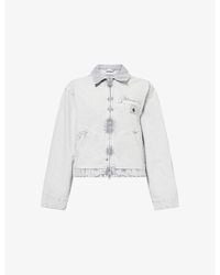 Carhartt - W' Emery Corduroy-Collar Denim Jacket - Lyst