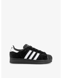 adidas - Superstar Ii Pony-Hair Leather Low-Top Trainers - Lyst