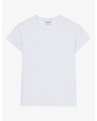 Claudie Pierlot - Round-Neck Short-Sleeve Cotton T-Shirt - Lyst