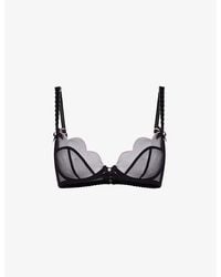 Agent Provocateur - Lorna Scalloped Mesh Underwired Bra - Lyst