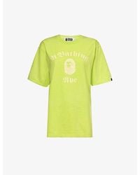 A Bathing Ape - Branded-print Relaxed-fit Cotton-jersey T-shirt - Lyst