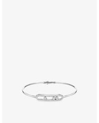 Messika - Move Classique 18Ct And 0.56Ct Diamond Bangle - Lyst