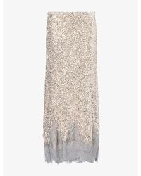 Never Fully Dressed - Maeva Sequinned Midi Skirt - Lyst