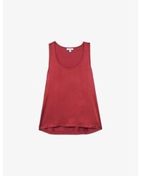 Reiss - Ruby Sleeveless Stretch-Silk Top - Lyst