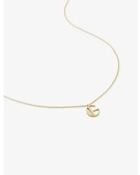 Monica Vinader - Initial G 18Ct Vermeil Plated 925 Sterling Necklace - Lyst