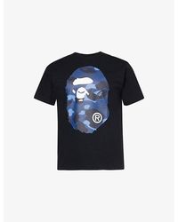 A Bathing Ape - Ape Head Cotton-jersey T-shirt X - Lyst