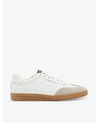AllSaints - Leo Logo-print Low-top Leather Trainers - Lyst