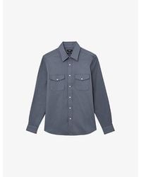 Reiss - Mcrae Patch-Pocket Stretch-Cotton Overshirt - Lyst