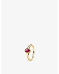 Sif Jakobs - Sardinien Ovale Piccolo 18Ct- Plated Sterling- And Zirconia Ring - Lyst