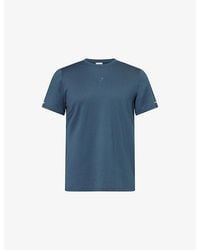 GYMSHARK - Logo-Print Slim-Fit Stretch-Woven Running T-Shirt - Lyst