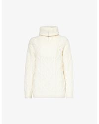 Vince - Cable-knit Relaxed-fit Wool Jumper - Lyst