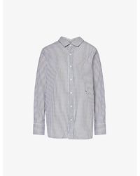 HOMMEGIRLS - Striped Logo-embroidered Cotton-poplin Shirt X - Lyst
