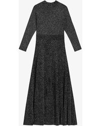 Ted Baker - Kannie Metallic Stretch-knit Maxi Dress - Lyst