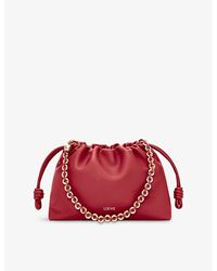 Loewe - Flamenco Medium Leather Clutch Bag - Lyst