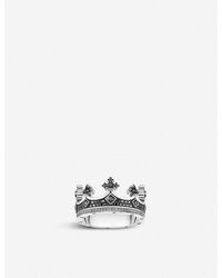 Thomas Sabo Rebel Kingdom Crown Silver Ring - White