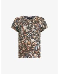 AllSaints - Caladesi Anna Graphic-print Organic-cotton T-shirt - Lyst