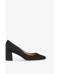 LK Bennett - Sally Square-Toe Suede Heeled Courts - Lyst