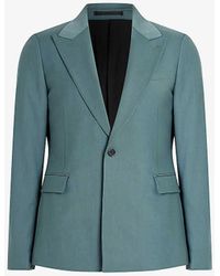 AllSaints - Moad Peak-lapel Skinny-fit Stretch Recycled-polyester Blazer - Lyst
