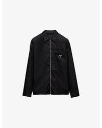 Prada - Re Nylon Zip-Up Woven Shirt - Lyst