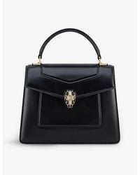 BVLGARI - Serpenti Forever Medium Leather Top-Handle Bag - Lyst