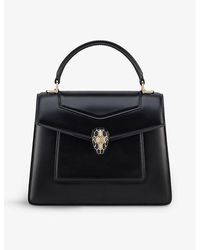 BVLGARI - Serpenti Forever Medium Leather Top-Handle Bag - Lyst