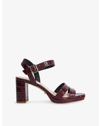 Dune - Manifesting Mini Leather Platform Sandals - Lyst
