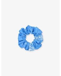 Maje - Graphic-Print Fabric Hair Scrunchie - Lyst