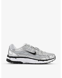 Nike - P-6000 Low-Top Mesh And Leather Trainers - Lyst