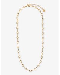 V By Laura Vann - Twisted-link 18ct Yellow -plated Recycled Sterling-silver Necklace - Lyst