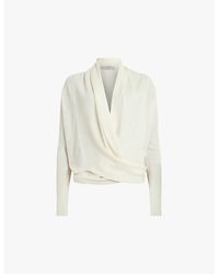 AllSaints - Wasson Pirate Multi-Wear Merino-Wool Cardigan - Lyst