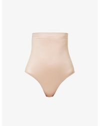 Spanx - Shape Invisible High-Waisted Stretch-Woven Thong - Lyst