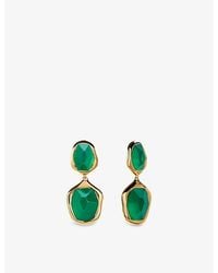 Monica Vinader - Odyssey Cocktail 18Ct Vermeil-Plated 925 Sterling And Onyx Drop Earrings - Lyst