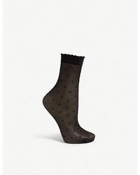 FALKE - Polka Dot Knitted Ankle Socks - Lyst