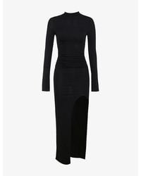 House Of Cb - Anais Long-Sleeved Knitted Maxi Dress - Lyst