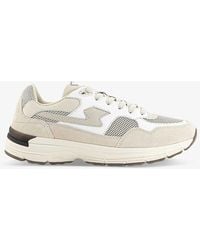Stepney Workers Club - Amiel S-strike Mesh, Suede And Leather Low-top Trainers - Lyst