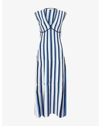 Jonathan Simkhai - Lianne Pleated Knitted Midi Dress - Lyst
