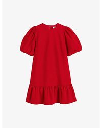 Ro&zo - Frilled Puff-Sleeve Cotton-Cord Mini Dress - Lyst
